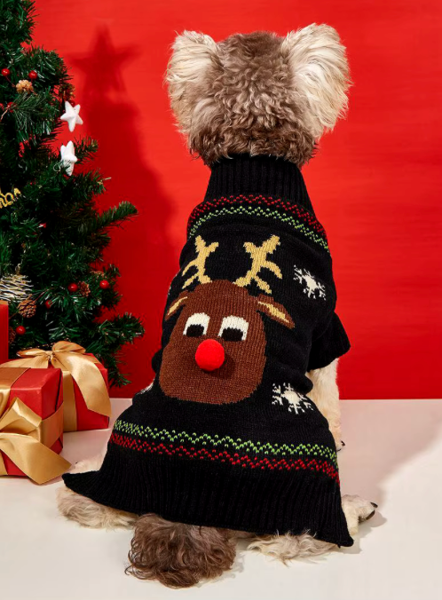 Black Red Nose Sweater